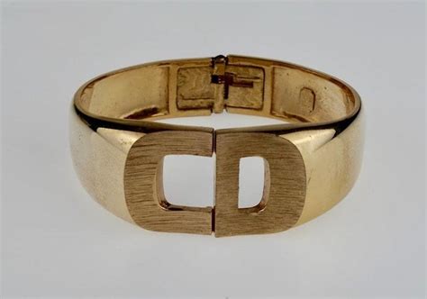 dior armband 1972|Vintage Christian Dior Sign 1972 Modernist Textured Gold Plated .